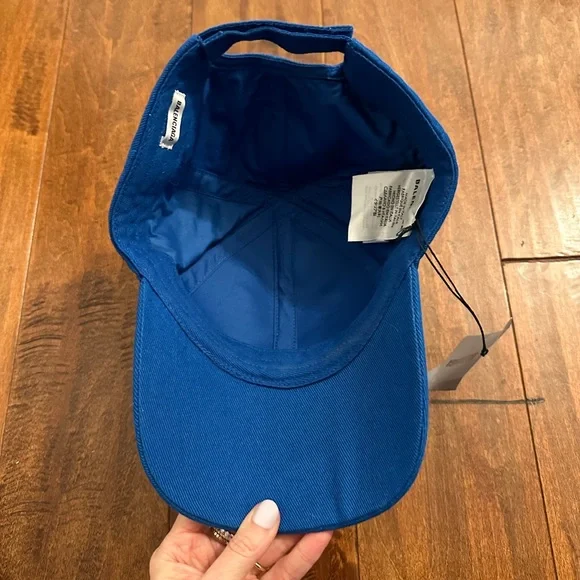 Balenciaga Blue Logo Embroidered Baseball Hat - Picture 9 of 16